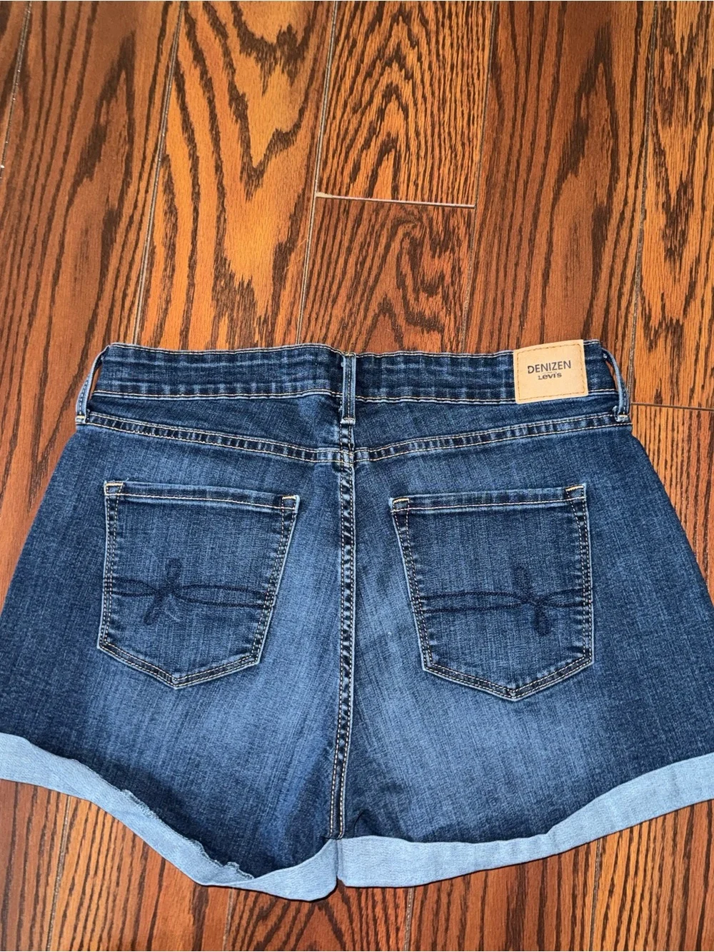 Levi's Dark Blue Cuffed Denim Shorts